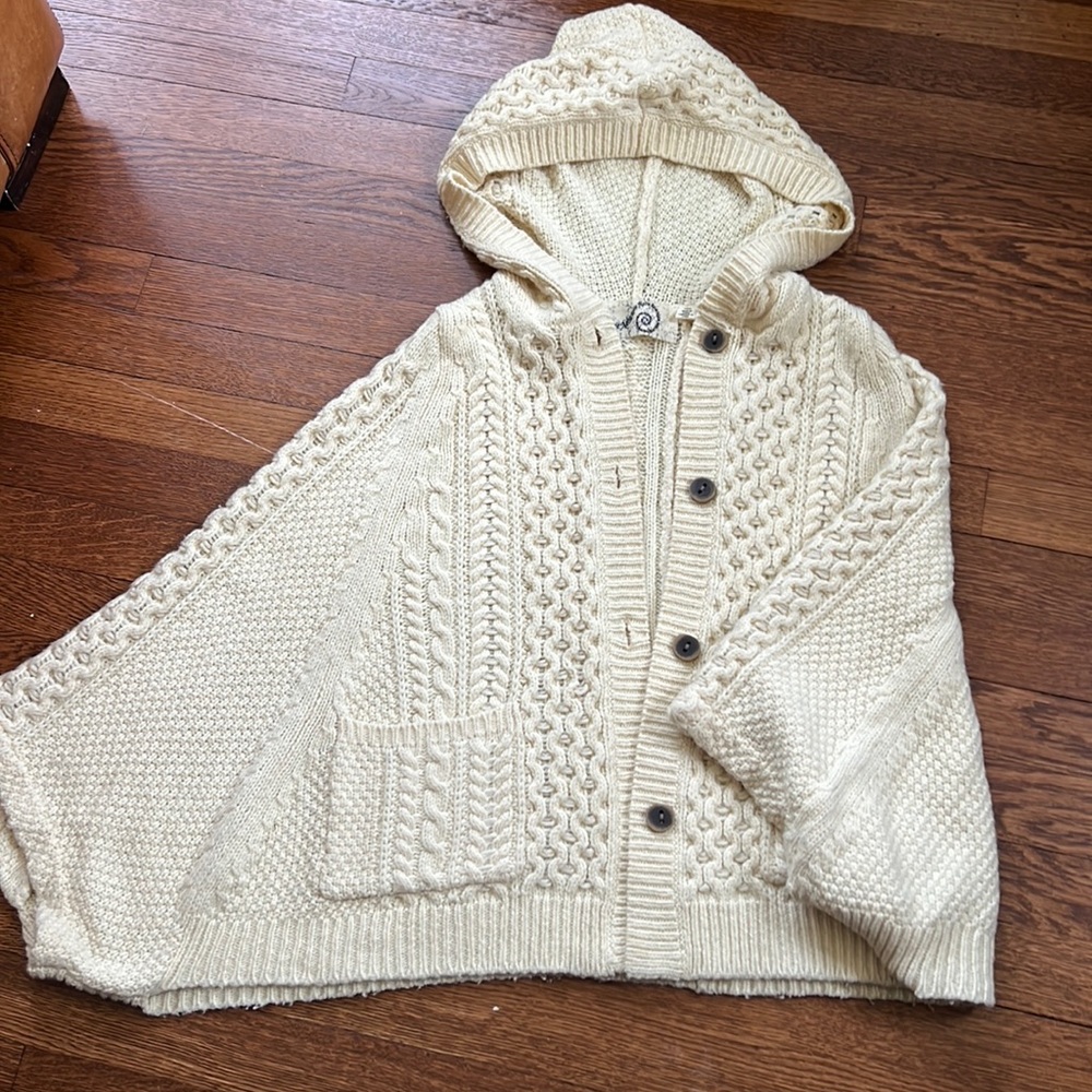 Beautiful cream sweater cape